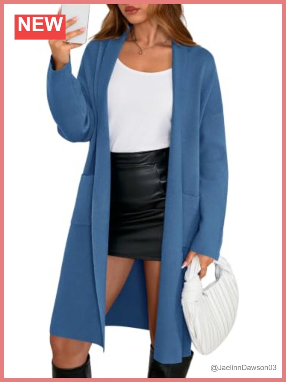 Long Sleeve Lapel Open Front Cardigan Sweater Oversized Knit Coat